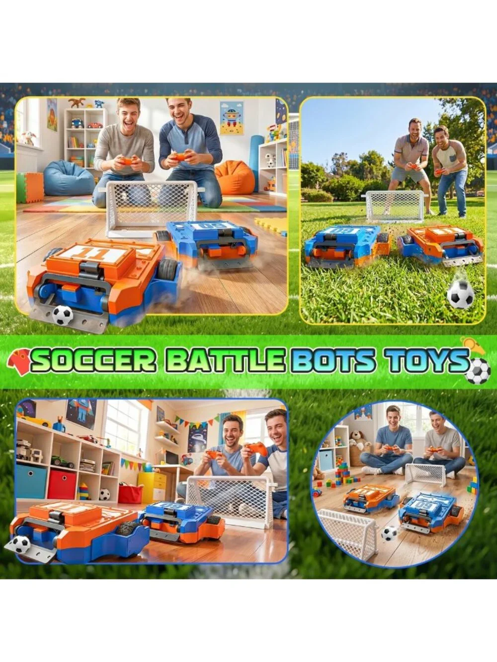 Remote Control Battle Bots Soccer Robots Set - 2 Player Fighting Game for Kids